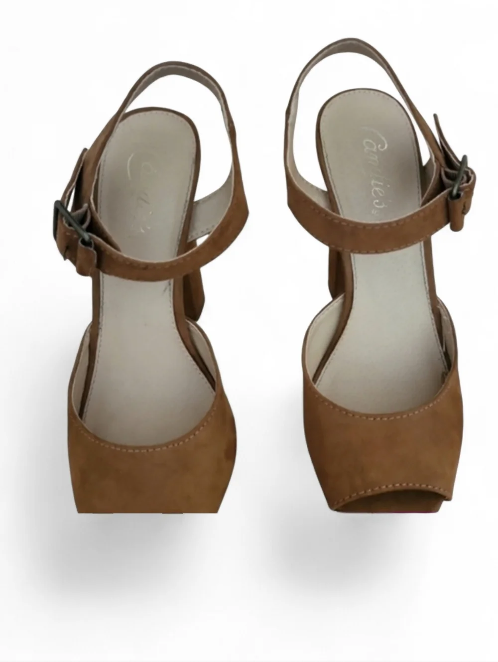🤎 Candie’s Brown Suede Platform Heels – Size 8.5
